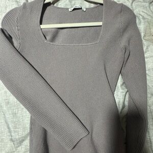 Abercrombie & Fitch Ribbed Taupe Sweater